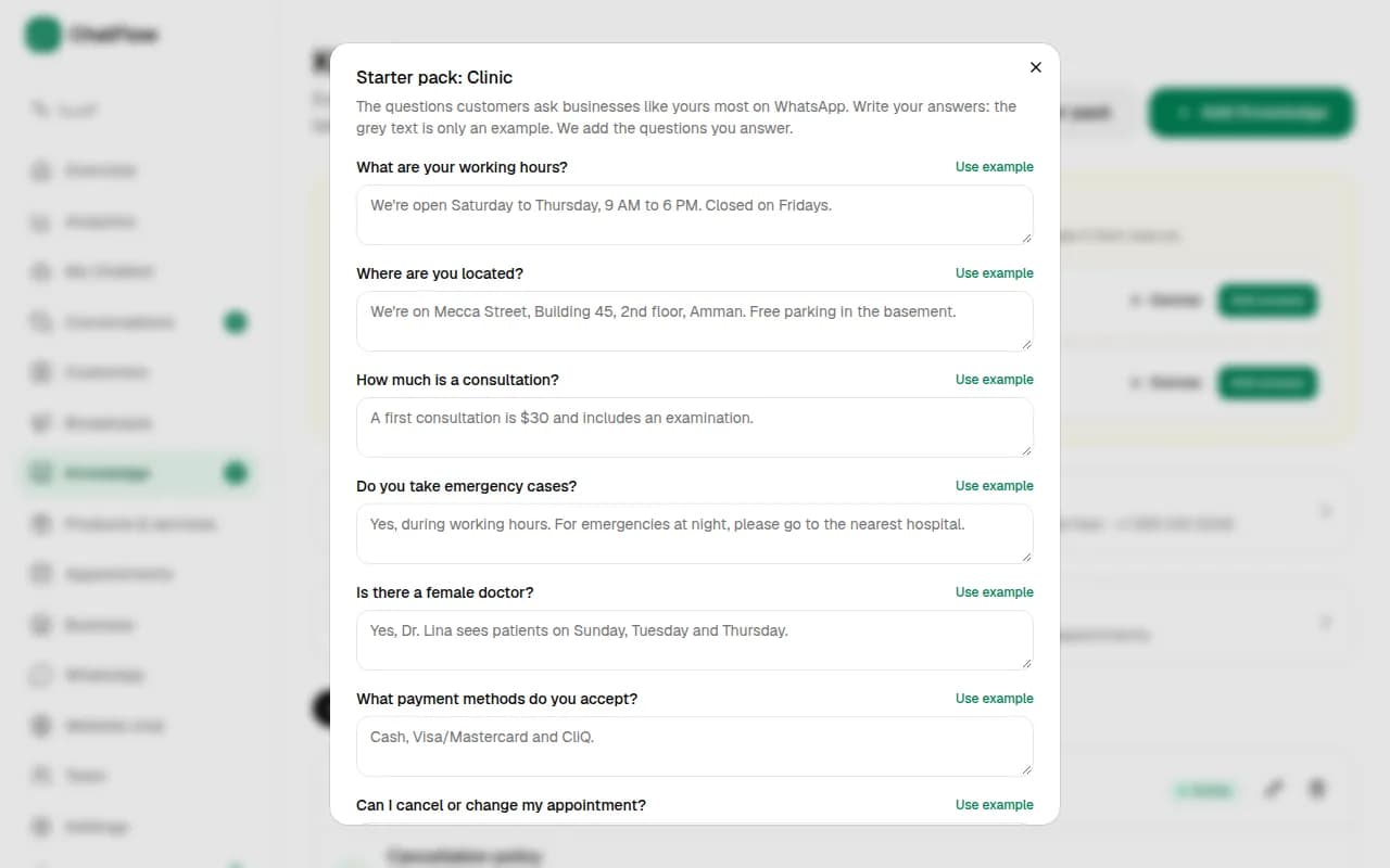 Screenshot: Start faster with a starter pack