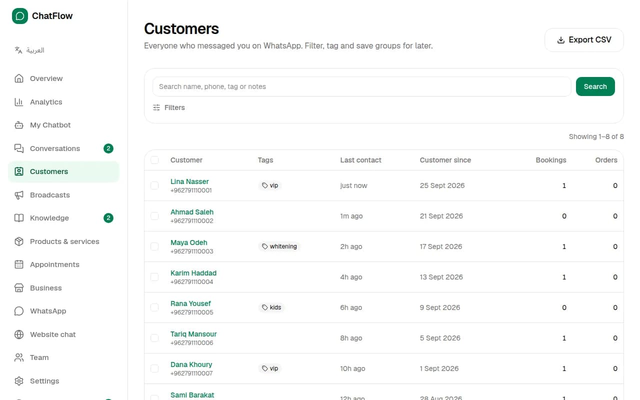 Screenshot: Find your customers