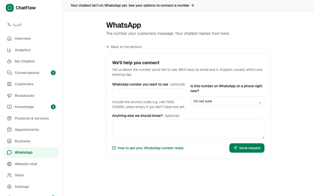 Screenshot: Not sure? Ask us for help